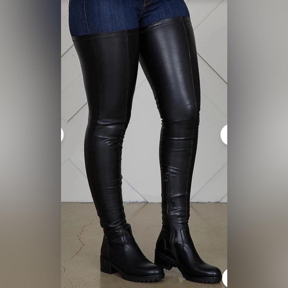 Black over the knee boots